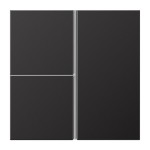 Jung AL2403TSAD Tastensatz 3-fach F40 Serie LS dark (lackiertes Aluminium) 