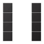 Jung AL2504TSAD Tastensatz 4-fach F50 Serie LS dark (lackiertes Aluminium) 