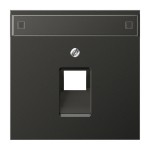 Jung AL2969-1NAUAAN Abdeckung für IAE/UAE-Anschlussdosen 1x8-polig mit Schriftfeld Aluminium lackiert Serie LS anthrazit 
