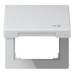 Jung AL2990KLSOC Klappdeckel mit Rückstellfeder mit Symbol Stecker Serie LS Aluminium 