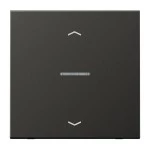 Jung AL2990KO5PAN Wippe 1-fach mit Lichtleiter mit Pfeilsymbolen Aluminium lackiert Serie LS anthrazit (lackiertes Aluminium) 