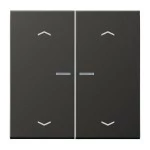 Jung AL2995KO5MPAN Wippe 2-fach mit Lichtleiter mit 4 Pfeilsymbolen Aluminium lackiert Serie LS anthrazit (lackiertes Aluminium) 