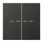 Jung AL2995KO5PAN Wippe 2-fach mit Lichtleiter mit Pfeilsymbolen Aluminium lackiert Serie LS anthrazit (lackiertes Aluminium) 