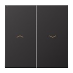 Jung AL2995PD Wippe 2-fach mit Pfeilsymbolen Aluminium lackiert Serie LS dark (lackiertes Aluminium) 
