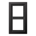 Jung ALD2982D Rahmen 2-fach senkrechte und waagerechte Montage Aluminium lackiert LS-DESIGN dark (lackiertes Aluminium) 