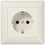 Jung AS1520 SCHUKO Steckdose 16A 250V mit Rahmen Duroplast Serie AS cremeweiß 