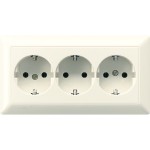 Jung AS523 Kabelkanal-Schuko-Steckdose 3-fach 16A 250V Duroplast Serie AS cremeweiß 