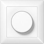 Jung AS5544.03VWW Drehdimmer LED mit Dreh-Ausschalter mit Rahmen Serie AS alpinweiß 