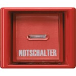 Jung AS561GLRT Abdeckung mit Glasscheibe Serie AS rot (mit roter Wippe) 