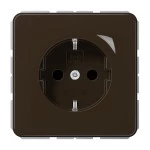 Jung BTCD1521SBR SCHUKO Steckdose 16A 250V Schraubklemmen mit Funktionsanzeige integrierter erhöhter Berührungsschutz SAFETY+ Thermoplast Serie CD braun 