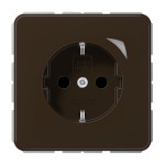 Jung BTCD1521SEBR SCHUKO Steckdose 16A 250V Schraubklemmen mit Funktionsanzeige integrierter erhöhter Berührungsschutz SAFETY+ Duroplast Serie CD braun 