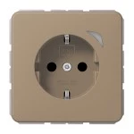 Jung BTCD1521SEGB SCHUKO Steckdose 16A 250V Schraubklemmen mit Funktionsanzeige integrierter erhöhter Berührungsschutz SAFETY+ Aluminium eloxiert Serie CD g 