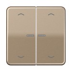 Jung BTCD17102PGB JUNG HOME Taster 2-fach mit Pfeilsymbolen Aluminium eloxiert Serie CD gold-bronze 