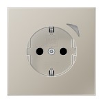 Jung BTES1521S-L SCHUKO Steckdose 16A 250V Schraubklemmen mit Funktionsanzeige integrierter erhöhter Berührungsschutz SAFETY+ Thermoplast lackiert Serie LS, 