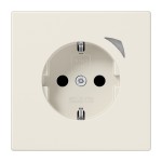 Jung BTLS1521SE SCHUKO Steckdose 16A 250V Schraubklemmen mit Funktionsanzeige integrierter erhöhter Berührungsschutz SAFETY+ Thermoplast Serie LS cremeweiß 