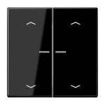 Jung BTLS17102PSW JUNG HOME Taster 2-fach mit Pfeilsymbolen Duroplast Serie LS schwarz 