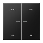 Jung BTLS17102PSWM JUNG HOME Taster 2-fach mit Pfeilsymbolen Serie LS graphitschwarz matt 
