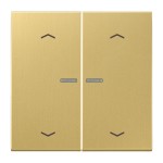 Jung BTME17102PC JUNG HOME Taster 2-fach mit Pfeilsymbolen Messing Serie LS Messing classic 