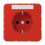 Jung CD1520BFKINART SCHUKO Steckdose 16A 250V mit Schriftfeld integrierter erhöhter Berührungsschutz SAFETY+ Thermoplast Serie CD rot 