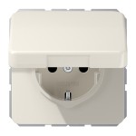 Jung CD1520BFKL SCHUKO Steckdose 16A 250V Klappdeckel Thermoplast Serie CD cremeweiß 