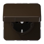 Jung CD1520BFKLBR SCHUKO Steckdose 16A 250V Klappdeckel Thermoplast Serie CD braun 