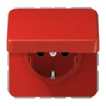Jung CD1520BFKLRT SCHUKO Steckdose 16A 250V Klappdeckel Thermoplast Serie CD rot 