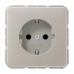 Jung CD1520KIPT SCHUKO Steckdose 16A 250V integrierter erhöhter Berührungsschutz SAFETY+ Aluminium eloxiert Serie CD platin 