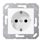 Jung CD5120BFKIWW SCHUKO Steckdose 16A 250V integrierter erhöhter Berührungsschutz SAFETY+ Thermoplast 50x50mm alpinweiß 