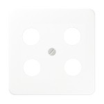 Jung CD561-4SAT1WW Abdeckung für 4-Loch SAT-TV-Steckdose (Hirschmann) Thermoplast Serie CD alpinweiß 
