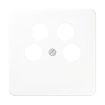 Jung CD561-4SAT2WW Abdeckung für 4-Loch SAT-TV-Steckdose (Ankaro) Thermoplast Serie CD alpinweiß 