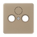Jung CD561SATGB Abdeckung für Universal-Sat/BK-Dosen Aluminium eloxiert Serie CD gold-bronze 