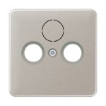Jung CD561SATPT Abdeckung für Universal-Sat/BK-Dosen Aluminium eloxiert Serie CD platin 