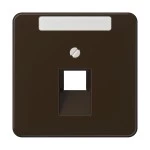 Jung CD569-1NAUABR Abdeckung für IAE/UAE-Anschlussdosen 1x8-polig mit Schriftfeld Thermoplast Serie CD braun 