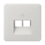 Jung CD569-2UALG Abdeckung für IAE/UAE-Anschlussdosen 2x8-polig Thermoplast Serie CD lichtgrau 