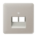Jung CD569-2UAPT Abdeckung für IAE/UAE-Anschlussdosen 2x8-polig Aluminium eloxiert Serie CD platin 