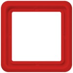 Jung CD581GLRT Rahmen 1-fach für Abdeckungen mit Glasscheibe Thermoplast CD 500 rot 