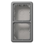 Jung CD582AGR Aufputz-Kappe 2-fach Serie CD grau 