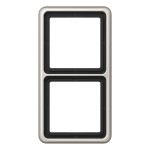 Jung CD582PT Rahmen 2-fach senkrechte und waagerechte Montage Aluminium eloxiert CD 500 platin 