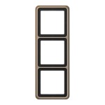 Jung CD583GB Rahmen 3-fach senkrechte und waagerechte Montage Aluminium eloxiert CD 500 gold-bronze 