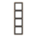 Jung CD584GB Rahmen 4-fach senkrechte und waagerechte Montage Aluminium eloxiert CD 500 gold-bronze 