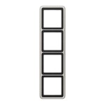 Jung CD584PT Rahmen 4-fach senkrechte und waagerechte Montage Aluminium eloxiert CD 500 platin 