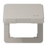 Jung CD590KLSOCPT Klappdeckel mit Symbol Stecker Aluminium eloxiert Serie CD platin 