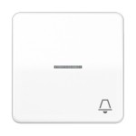 Jung CD590KO5KWW Wippe 1-fach mit Lichtleiter Symbol Klingel Duroplast Serie CD alpinweiß 