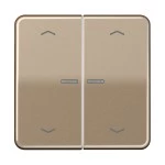 Jung CD595KO5MPGB Wippe 2-fach mit Lichtleiter mit 4 Pfeilsymbolen Aluminium eloxiert Serie CD gold-bronze 