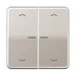 Jung CD595KO5MPPT Wippe 2-fach mit Lichtleiter mit 4 Pfeilsymbolen Aluminium eloxiert Serie CD platin 