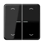 Jung CD595KO5MPSW Wippe 2-fach mit Lichtleiter mit 4 Pfeilsymbolen Duroplast Serie CD schwarz 