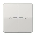 Jung CD595KO5PLG Wippe 2-fach mit Lichtleiter mit Pfeilsymbolen Duroplast Serie CD lichtgrau 