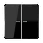 Jung CD595KO5SW Wippe 2-fach mit Lichtleiter Duroplast Serie CD schwarz 