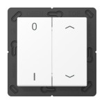 Jung ENOA595P01WWM EnOcean Funk-Wandsender 4-kanalig Symbole 0 I und Pfeil Serie A schneeweiß matt 
