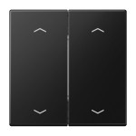 Jung ENOLS995MPSWM EnOcean Funk-Wandsender 4-kanalig mit 4 Pfeilsymbolen Serie LS graphitschwarz matt 